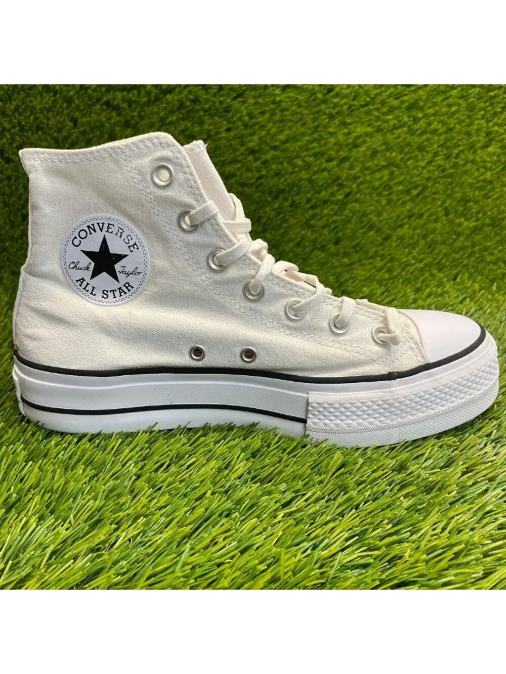 Converse CTAS Lift Platform Hi Womens Size 8 White Athletic Skate Shoes Sneakers